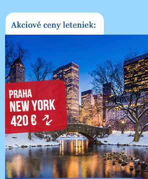 Akciová spiatočná letenka Praha – New York 420 €