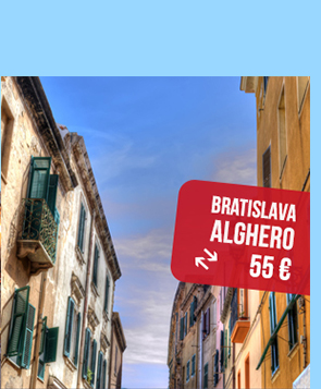 Spiatočná letenka Bratislava – Alghero 55 €