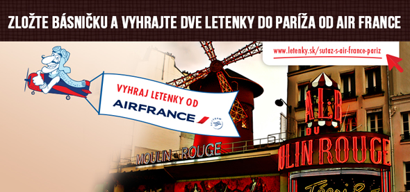 HRAJTE O DVE LETENKY DO PARÍŽA OD AIR FRANCE