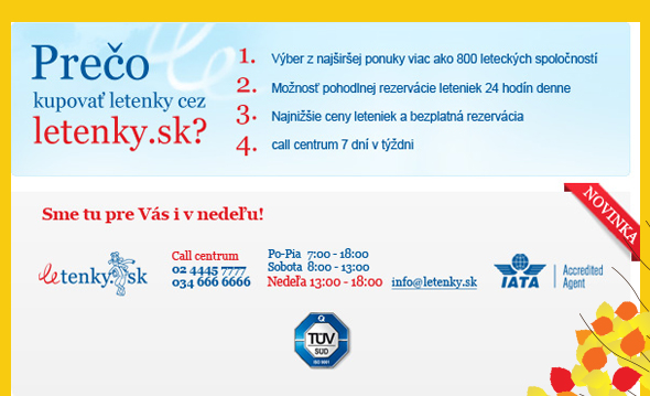 Call centrum Letenky.sk