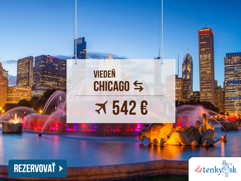 Obojsmerná letenka Viedeň – Chicago 542 €