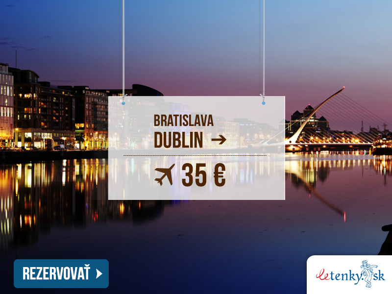 Jednosmerná letenka z Bratislavy do Dublinu od 35 €