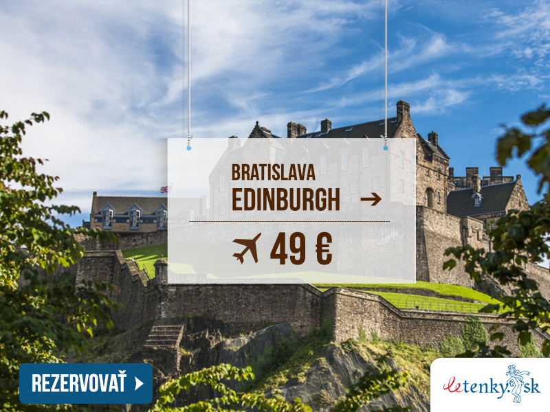 Jednosmerná letenka z Bratislavy do Edinburghu od 49 €